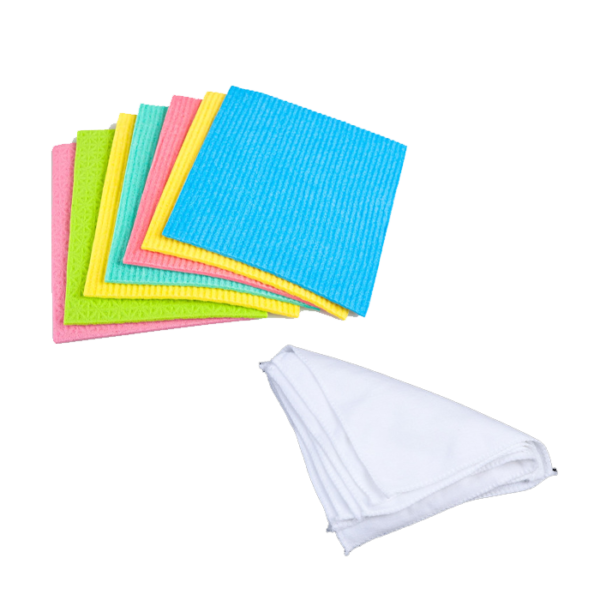 BOLSA DE TRAPO DE COLORES Y TRAPO BLANCO