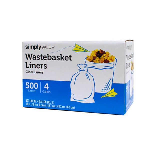 BOLSA 4 GL BLANCA 500PZ SIMPLY VALUE