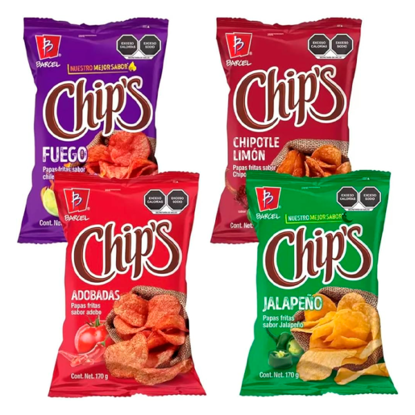 BOTANA PAPAS SURTIDOAS 4/170G CHIPS