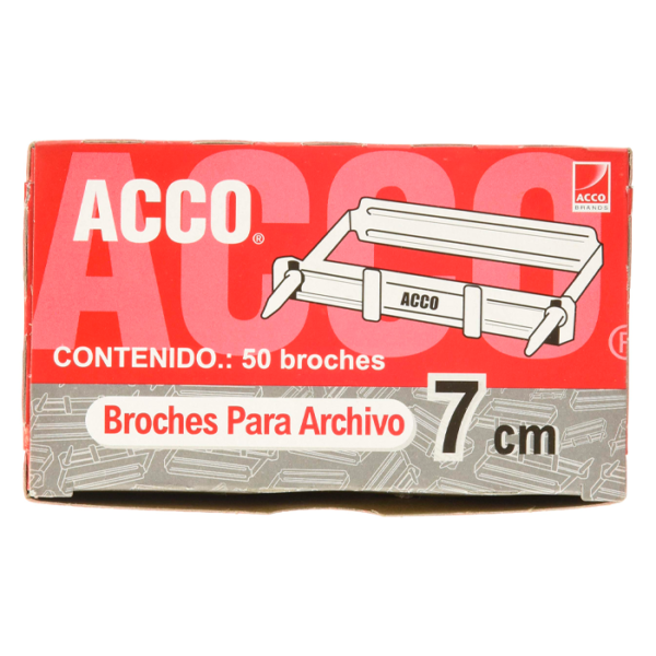 BROCHES P/ARCHIVO ACCO 7CM C/50 PZA