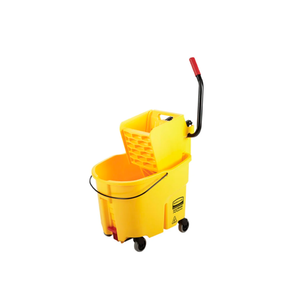 CARRITO EXPRIMIDOR-ESCURRIDOR  AMARILLO 35QT RUBBERMAID