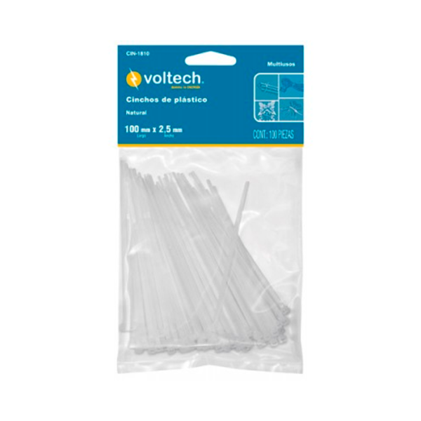 CINCHO DE PLASTICO 50LB 40 CM C/25 NATURAL