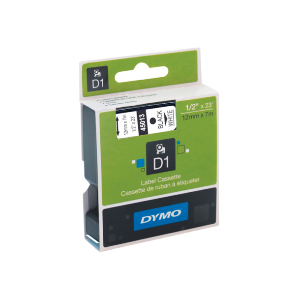 CINTA P/ROTULADOR D1 3/8" DYMO NEGRO/BLANCO