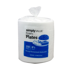 DESECHABLE PLATO DE FOAM 8-7/8" C/150PZA
