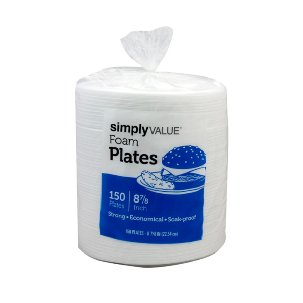 DESECHABLE PLATO DE FOAM 8-7/8" C/150PZA