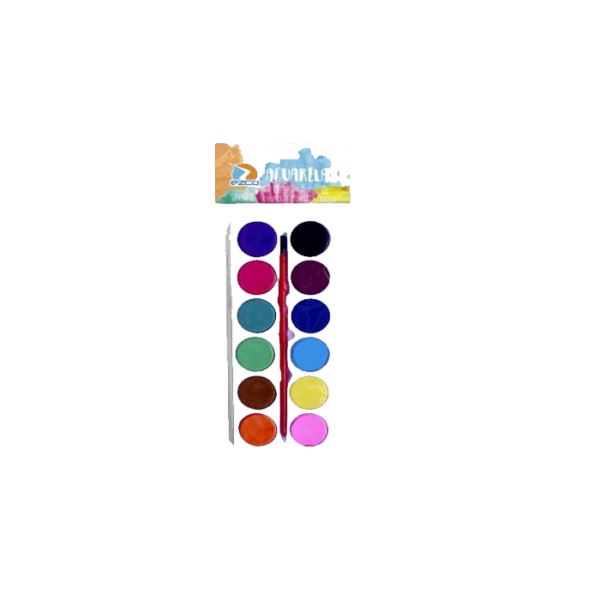 ACUARELAS MINI 12 EN SET C/PINCEL