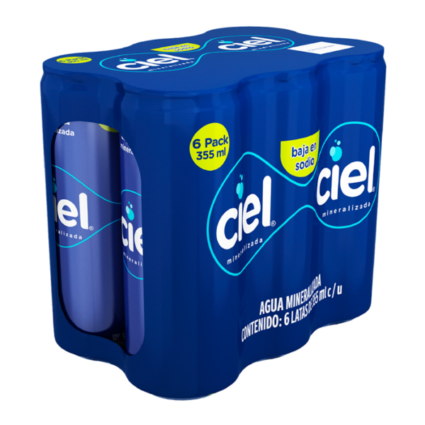 AGUA MINERA EN LATA MARCA CIEL