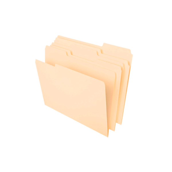 FOLDER MANILA CARTA BEIGE C/100PZA C-3 POSICIONES