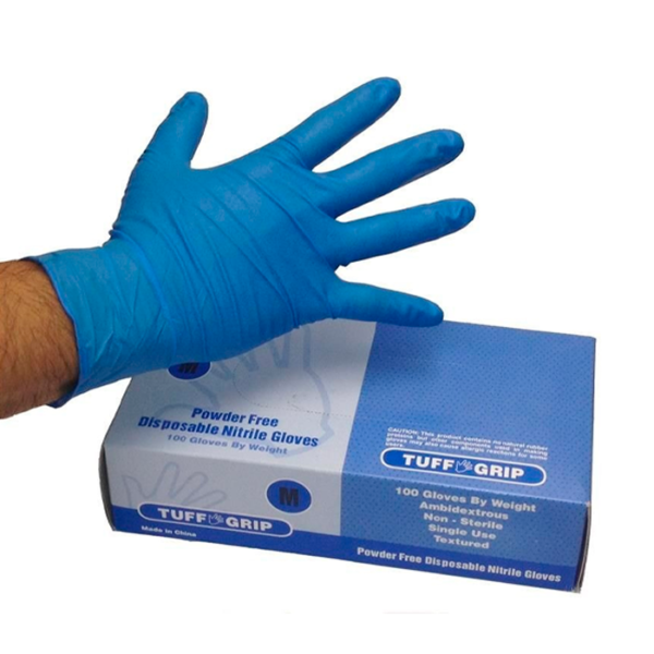 GUANTE NITRILO AZUL T/GRANDE S/TALCO C/100 PZA