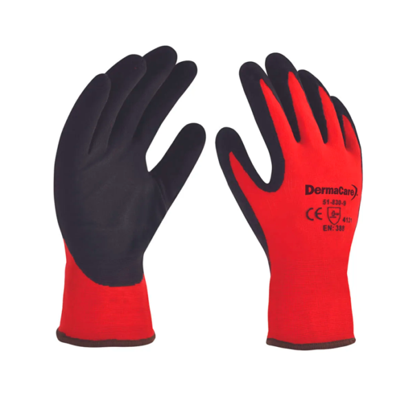 GUANTE POLIURETANO #8 PAR (ROJO)