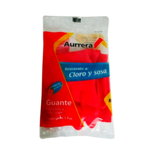 GUANTE ROJO DE LATEX PARA LIMPIEZA T-M AURRERA