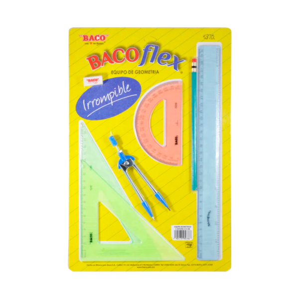 JUEGO GEOMETRICO C/COMPAS COLORES SURTIDOS
