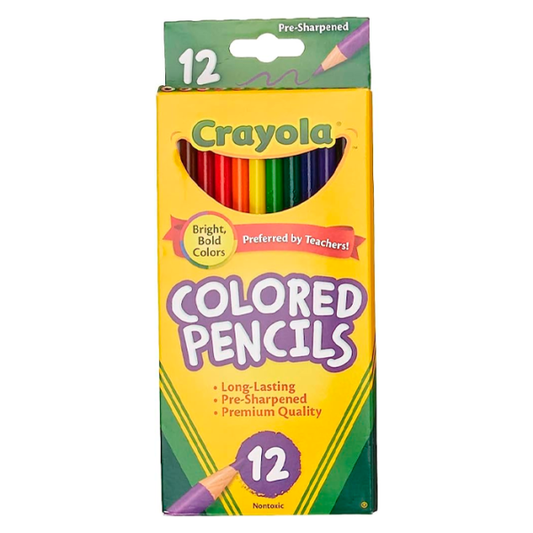 LAPICES CRAYOLA LARGOS C/12 COLORES SURTIDOS