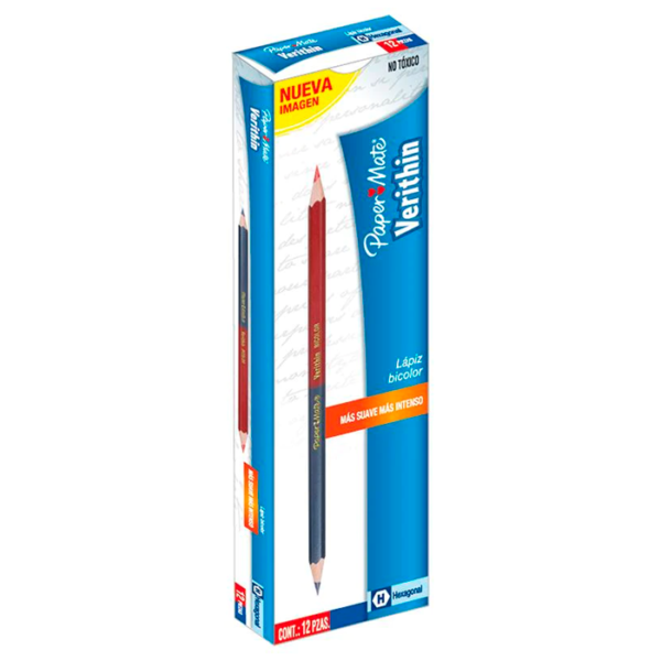 LAPIZ BICOLOR AZUL/ROJO ESCOLAR VERITHIN